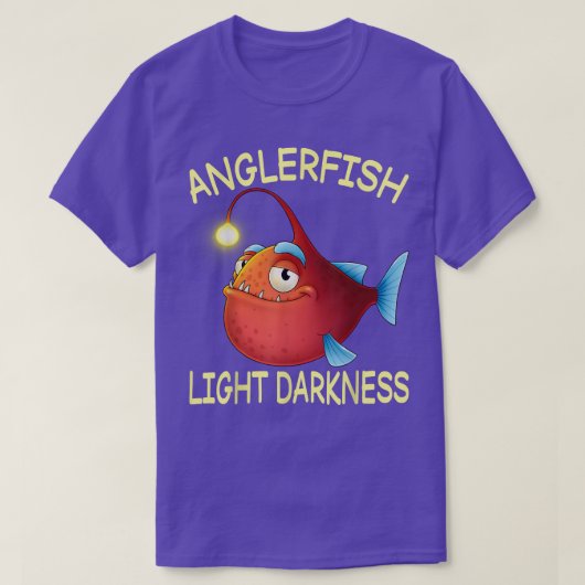 Funny Anglerfish Light Darke, Seeblick T-Shirt (Design vorne)