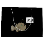 Funny Anglerfish sagt Bruh Große Geschenktüte (Rückseite)