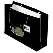 Funny Anglerfish sagt Bruh Große Geschenktüte (Vorderseite Schrägansicht)