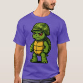 Funny Angry Armyurtle Soldier retro T-Shirt (Vorderseite)