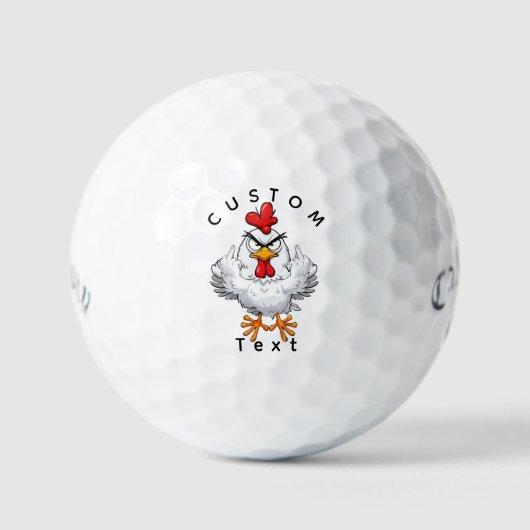 Funny Angry Bird Flipping Golf Balls - Personalize Golfball (Vorderseite)
