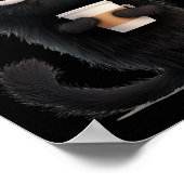 Funny Angry Black Cat T-Shirt Niedlicher Kaffee Lo Poster (Ecke)