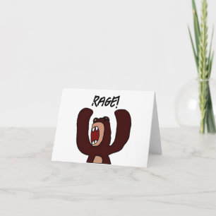 Funny Angry Brown Bär Cartoon - Stresstout Karte