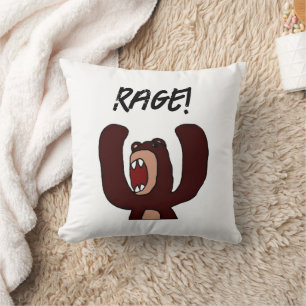 Funny Angry Brown Bär Cartoon - Stresstout Kissen