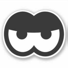 Funny Angry Cartoon Eyeball Vinyl Aufkleber