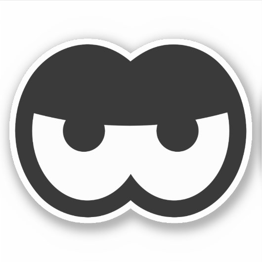 Funny Angry Cartoon Eyeball Vinyl Aufkleber (Vorderseite)