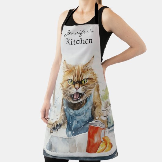 Funny Angry Cat All-over Print-Schürze Schürze (InSitu)