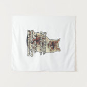 Funny angry cat meme for kitty persons &cat lovers wandteppich (Vorderseite (Horizontal))