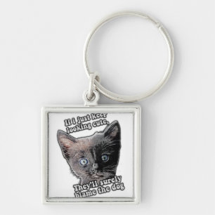 Funny angry Cat Meme für Katzenbesitzer und Liebha Schlüsselanhänger