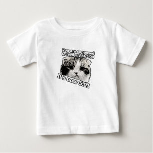 Funny angry cat meme für kitty besitzer baby t-shirt