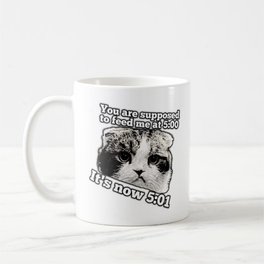 Funny angry cat meme für kitty besitzer kaffeetasse (Links)