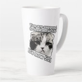 Funny angry cat meme für kitty besitzer milchtasse (Rechte Ecke)