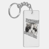 Funny angry cat meme für kitty besitzer schlüsselanhänger (Vorderseite links)