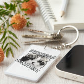 Funny angry cat meme für kitty besitzer schlüsselanhänger (Vorderseite rechts)