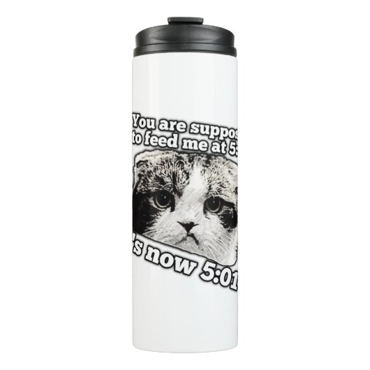Funny angry cat meme für kitty besitzer thermosbecher (Vorderseite)