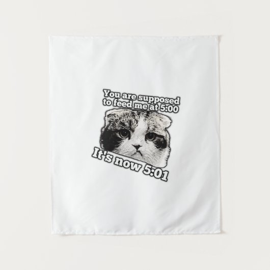 Funny angry cat meme für kitty besitzer wandteppich (Vorderseite)