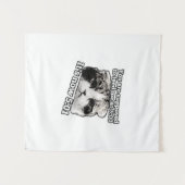 Funny angry cat meme für kitty besitzer wandteppich (Vorderseite (Horizontal))