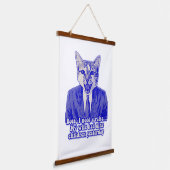 Funny angry cat meme für kitty Liebhaber Wandteppich Mit Holzrahmen (Gewinkelt)