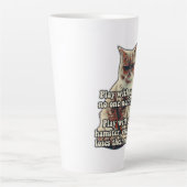 Funny angry cat meme für kitty people & cat Liebha Milchtasse (Vorderseite)