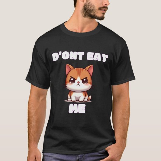 Funny Angry Cat Meme Shirt - Essen Sie mich nicht (Vorderseite)