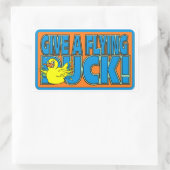 FUNNY ANGRY DUCK 4X4 DUCKING DESIGN RECHTECKIGER AUFKLEBER (Tasche)