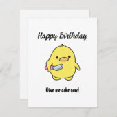 Funny Angry Duck Birthday Feiertagskarte (Vorne/Hinten)