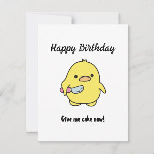 Funny Angry Duck Birthday Feiertagskarte