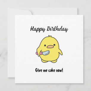 Funny Angry Duck Birthday Feiertagskarte