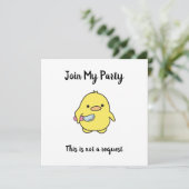 Funny Angry Duck Party Einladung (Stehend Vorderseite)