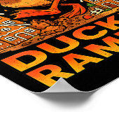 Funny Angry Duck Unique Christmas Rampage Gingerbr Poster (Ecke)