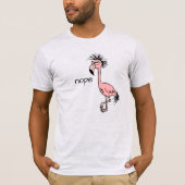 Funny Angry Flamingo Doodle Zeichn Pink T-Shirt (Vorderseite)