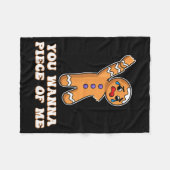 Funny Angry Gingerbread Man You W Ece Of Me  Fleecedecke (Vorderseite (Horizontal))