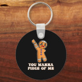 Funny Angry Gingerbread Man You W Ece Of Me  Schlüsselanhänger (Vorderseite)