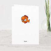 Funny Angry Goldfish Birthday Karte (Rückseite)