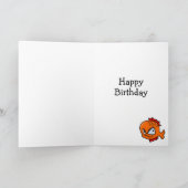 Funny Angry Goldfish Birthday Karte (Innenseite)