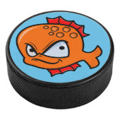 Funny Angry Goldfish Eishockey Puck (3/4)