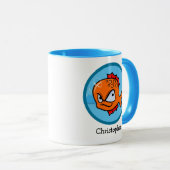 Funny Angry Goldfish Personalisiert Tasse (VorderseiteRechts)