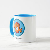 Funny Angry Goldfish Personalisiert Tasse (Vorderseite Links)
