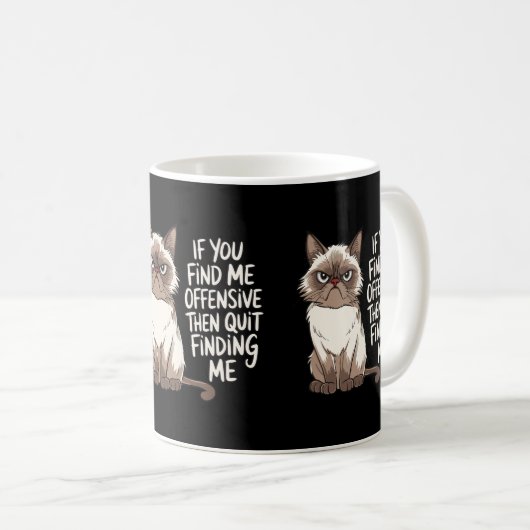 Funny Angry Grumpy für Katzen Besitzer Katzen Mama Kaffeetasse (VorderseiteRechts)