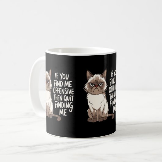 Funny Angry Grumpy für Katzen Besitzer Katzen Mama Kaffeetasse (Vorderseite Links)