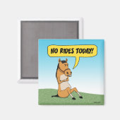Funny Angry Horse Magnet (Vorderseite/Rückseite)