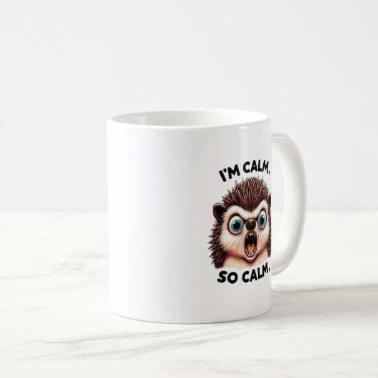 Funny Angry Igel individuell anpassbar Kaffeetasse (VorderseiteRechts)