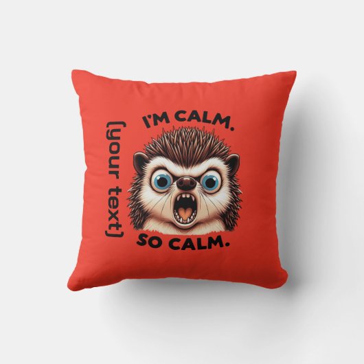 Funny Angry Igel individuell anpassbar Kissen (Rückseite)