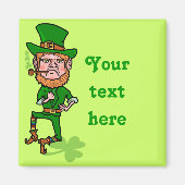 Funny Angry Lucky Irish Leprechaun Magnet (Vorne)
