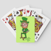 Funny Angry Lucky Irish Leprechaun Spielkarten (Rückseite)