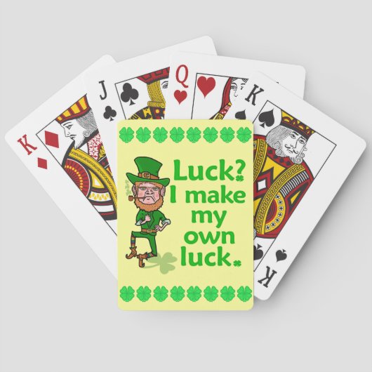 Funny Angry Lucky Irish Leprechaun Spielkarten (Rückseite)