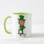 Funny Angry Lucky Irish Leprechaun Tasse (Links)