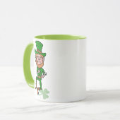 Funny Angry Lucky Irish Leprechaun Tasse (Vorderseite Links)