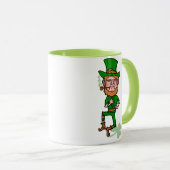 Funny Angry Lucky Irish Leprechaun Tasse (VorderseiteRechts)
