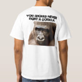 Funny Angry Macho Gorilla Humore Affe T - Shirt (Rückseite)